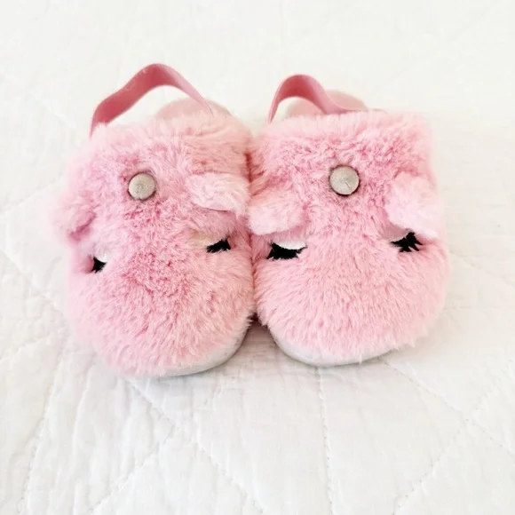 8 Toddlers Skechers Kids Pink Furry Unicorn Light Up Shoes - Picture 9 of 9